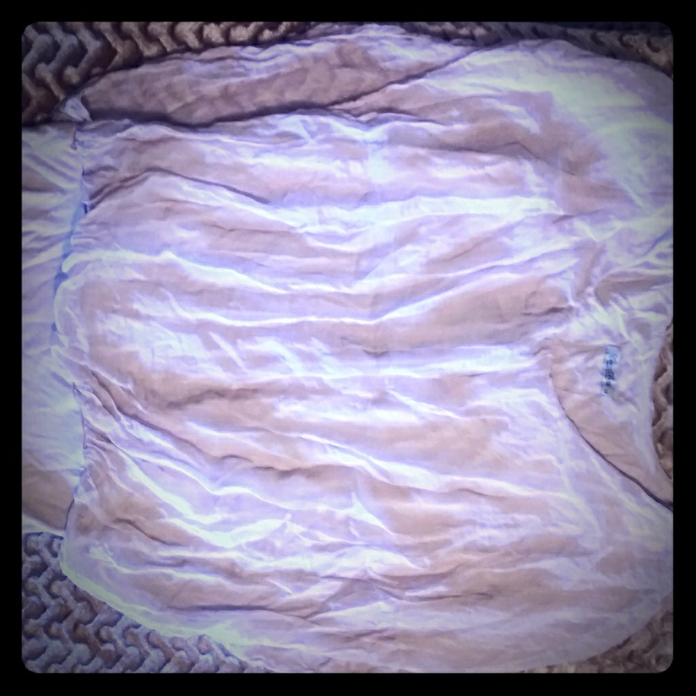 Dressy light pink layered top